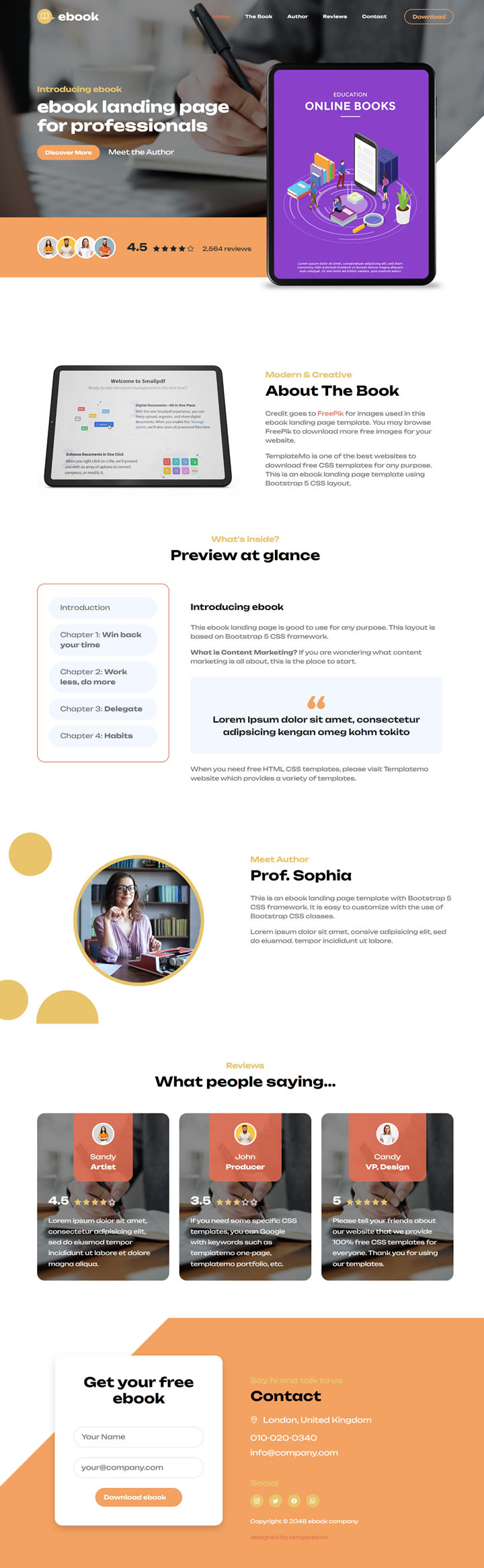 Ebook Landing Template