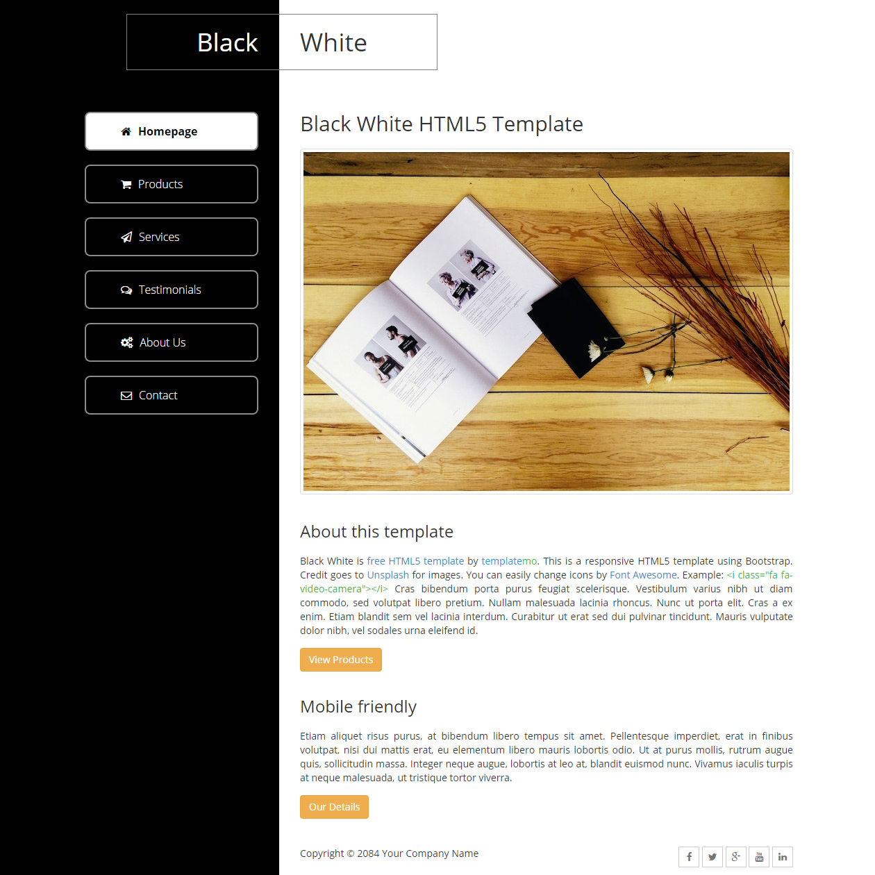 Black White Template