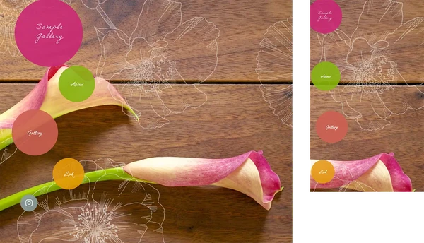 ギャラリー・作品展示サイト向け tp_simple18_flower