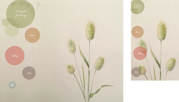 ギャラリー・作品展示サイト向け tp_simple18_green