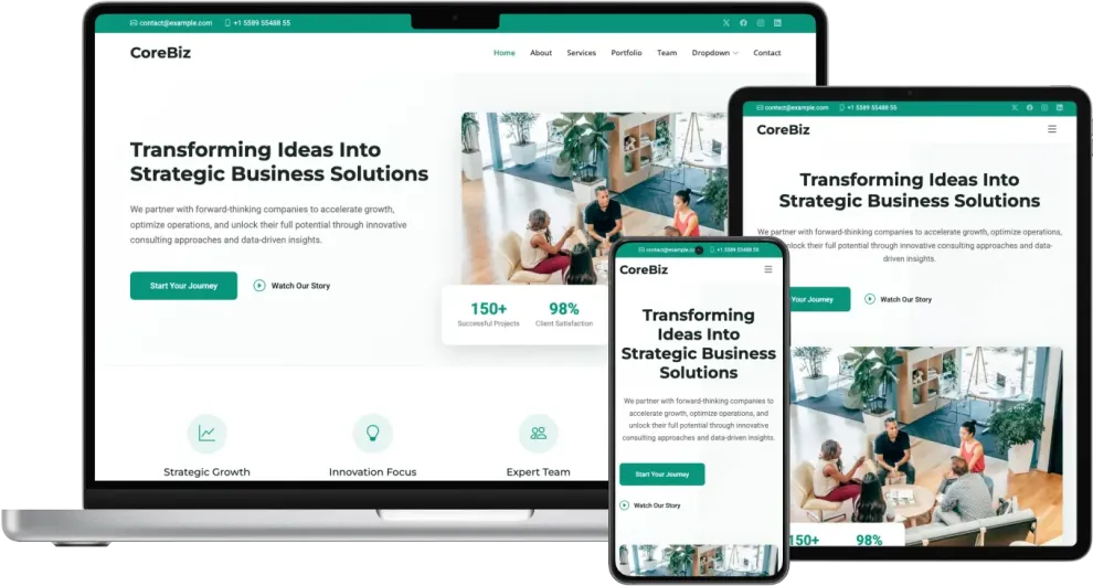 CoreBiz - Bootstrap Business Template