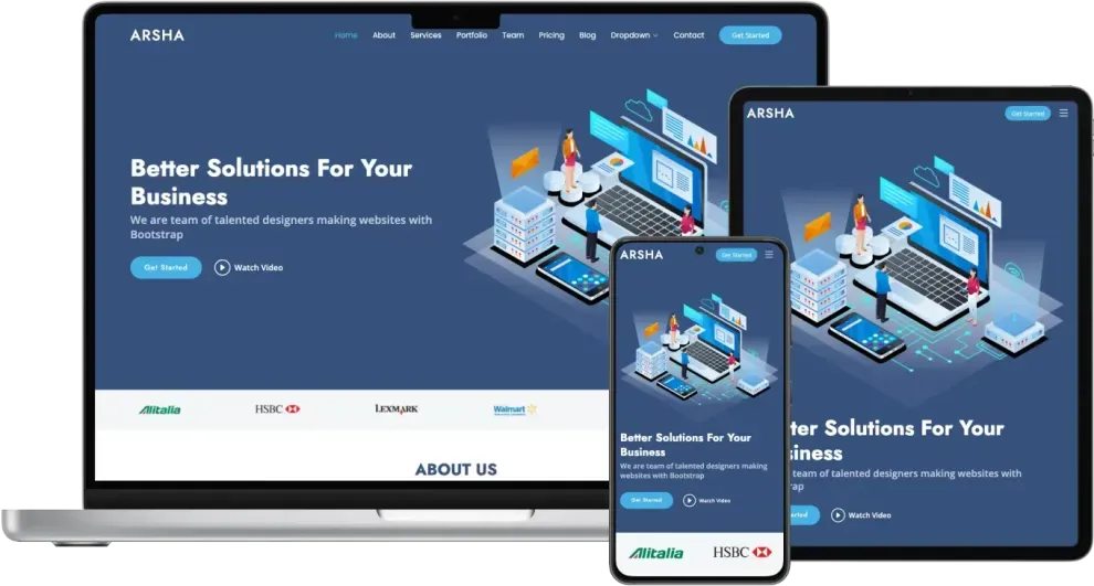 Arsha - Free Corporate Bootstrap HTML Template