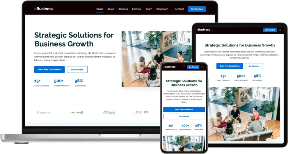 eBusiness – Responsive Bootstrap Business Template