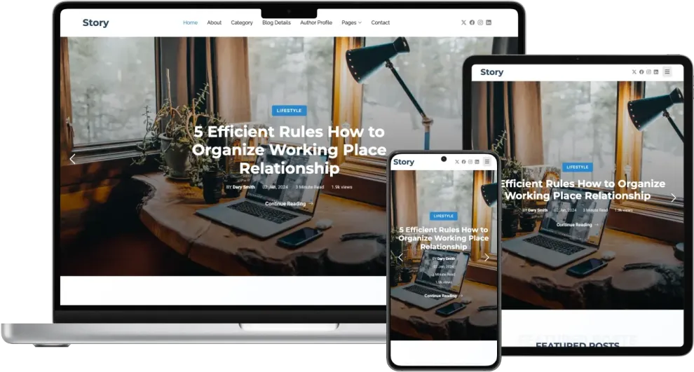 Story - Responsive Bootstrap Blog Template for Creators and Writers