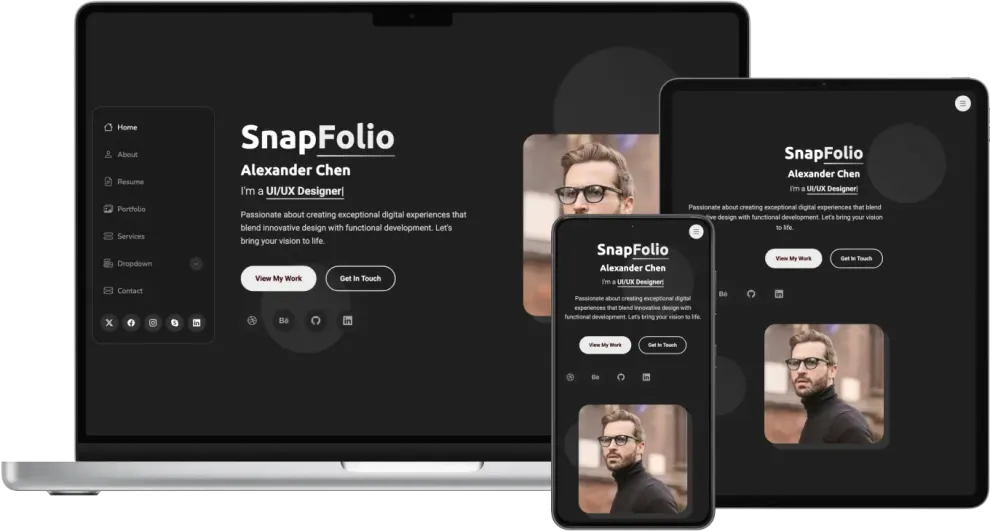 SnapFolio – A Clean and Stylish Portfolio Template for Creatives