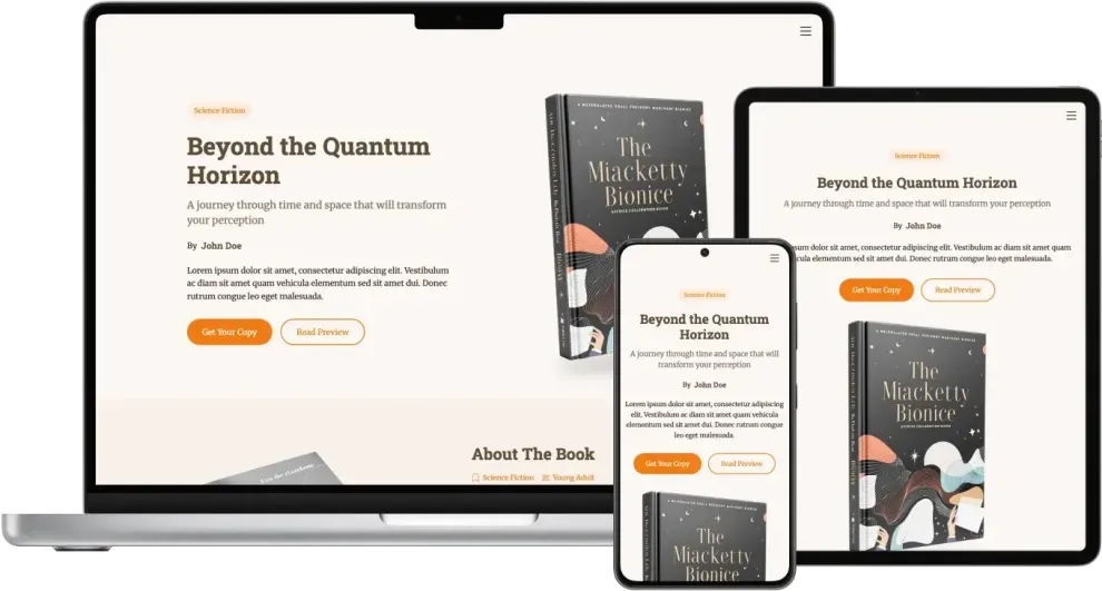 BookLanding – Bootstrap Book Landing Page Template