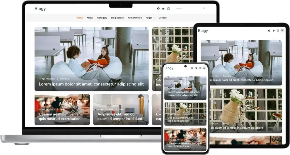 Blogy – Modern Bootstrap Blog Template