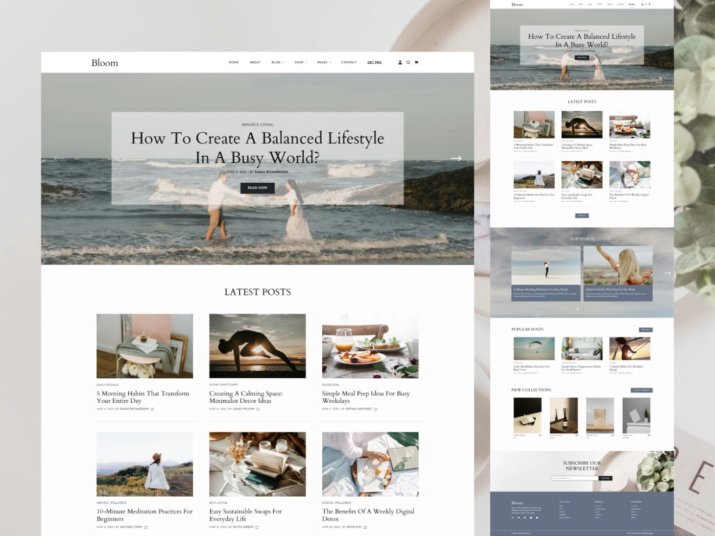 Bloom – Lifestyle Blog Bootstrap 5 HTML Website Template