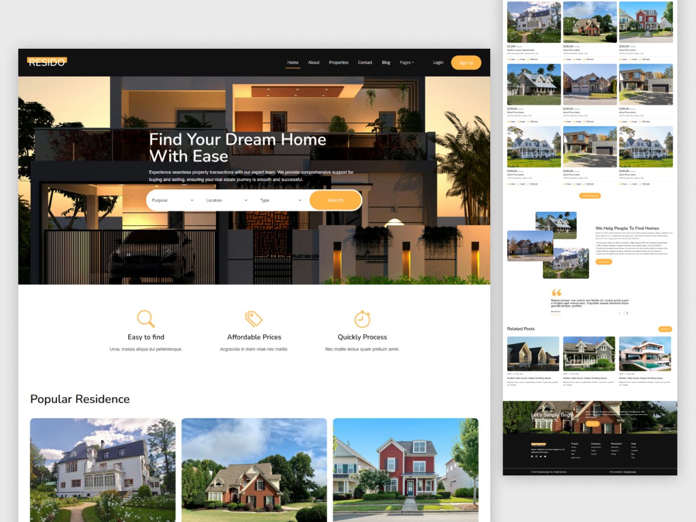 Resido – Real Estate Bootstrap5 HTML CSS Website Template