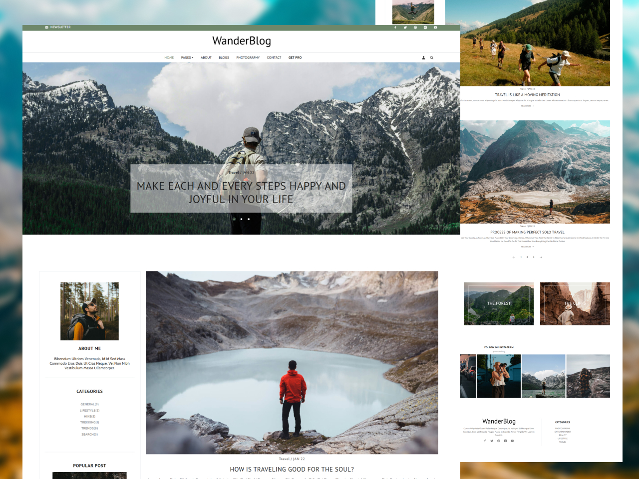 WanderBlog – Travel Blog HTML Website Template