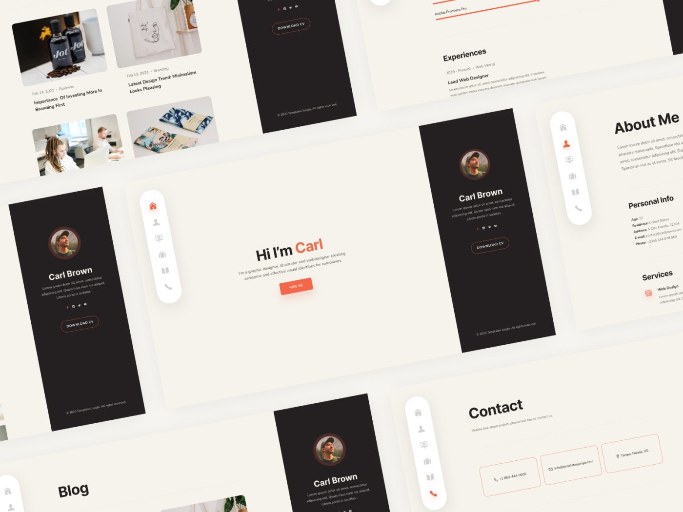 Carl – React Website Template for Portfolio