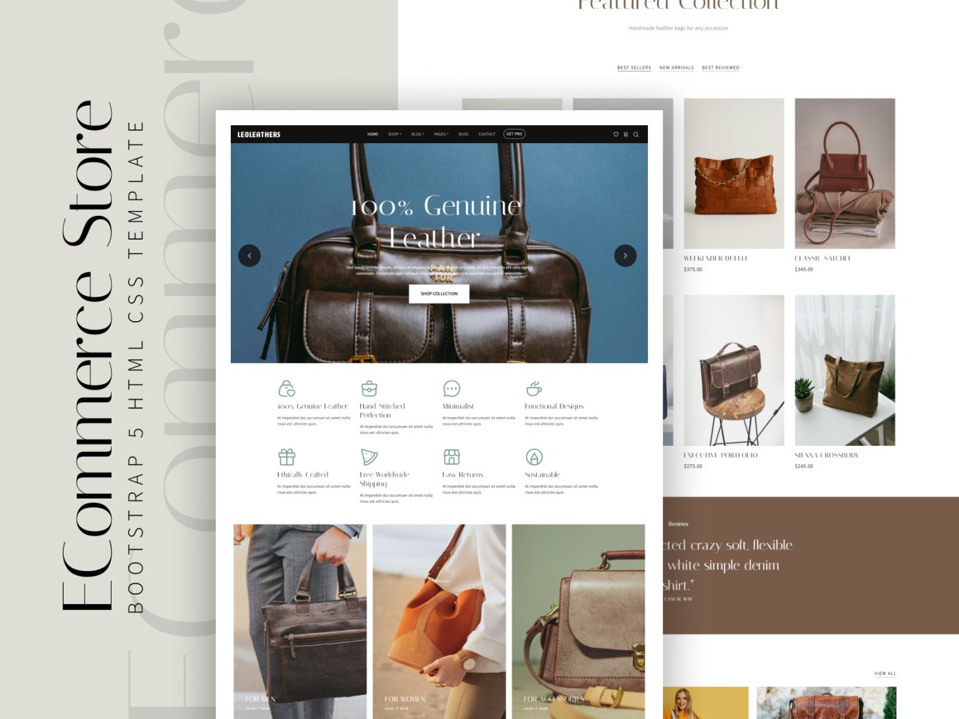 Leo – Leather Bags Store HTML Template