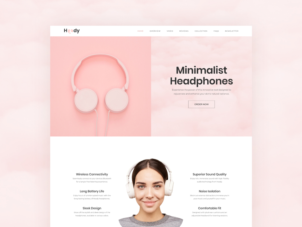 Heady – Tailwind CSS Single Product Landing Page Template