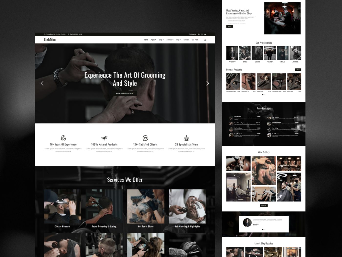 StyleTrim – Barber and Hair Salon HTML Website Template