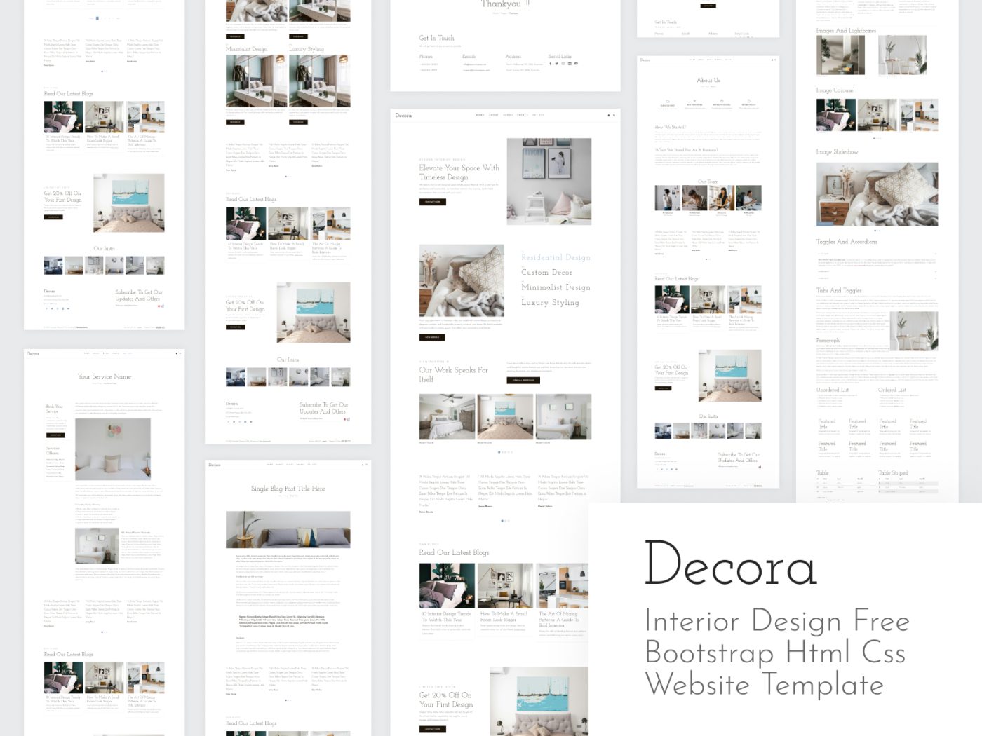 Decora – Interior Design Free HTML Website Template