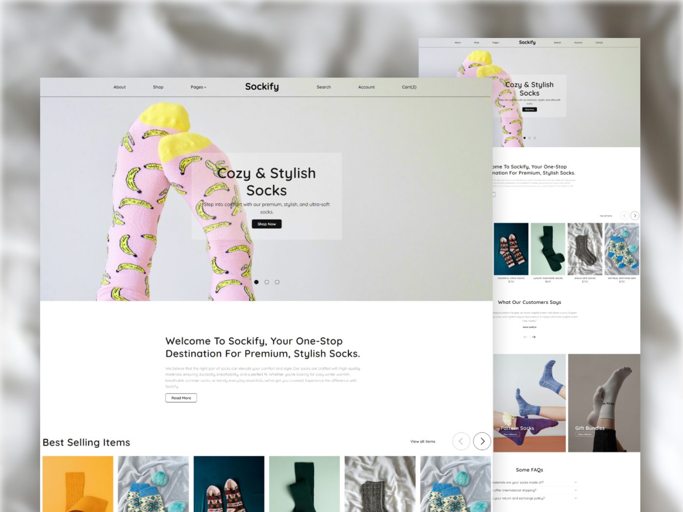 Sockify – Socks eCommerce Bootstrap 5 HTML/CSS Website Template