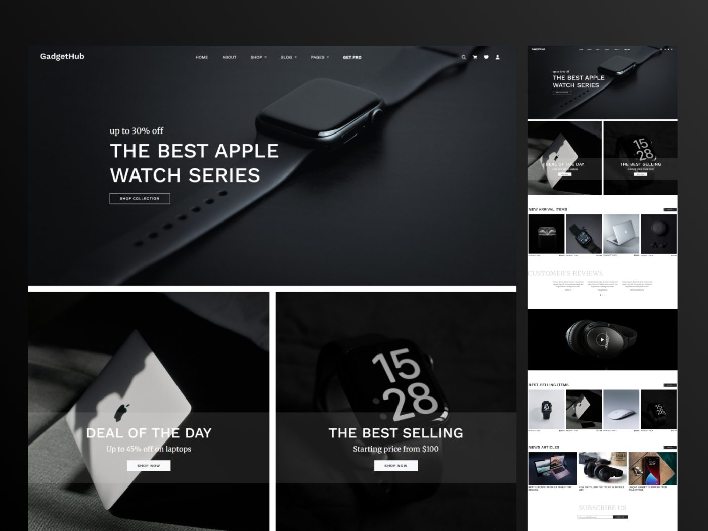 GadgetHub – Electronics eCommerce Free Bootstrap 5 HTML/CSS Website Template