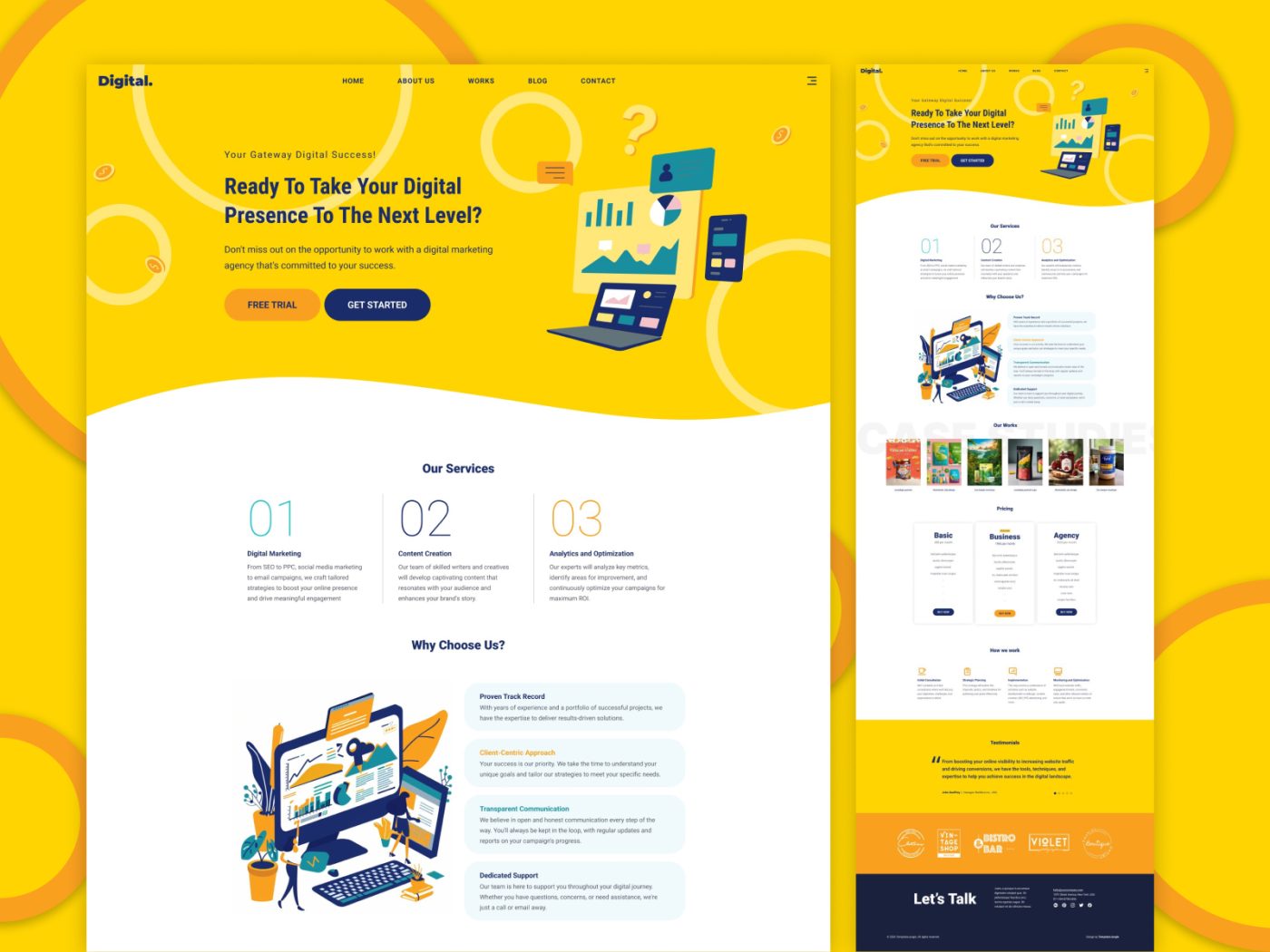 Digital – Marketing Agency Free Bootstrap 5 HTML Website Template