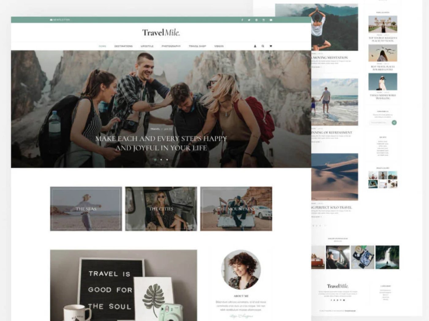 TravelMile – Free Travel Blog HTML Bootstrap 5 Website Template
