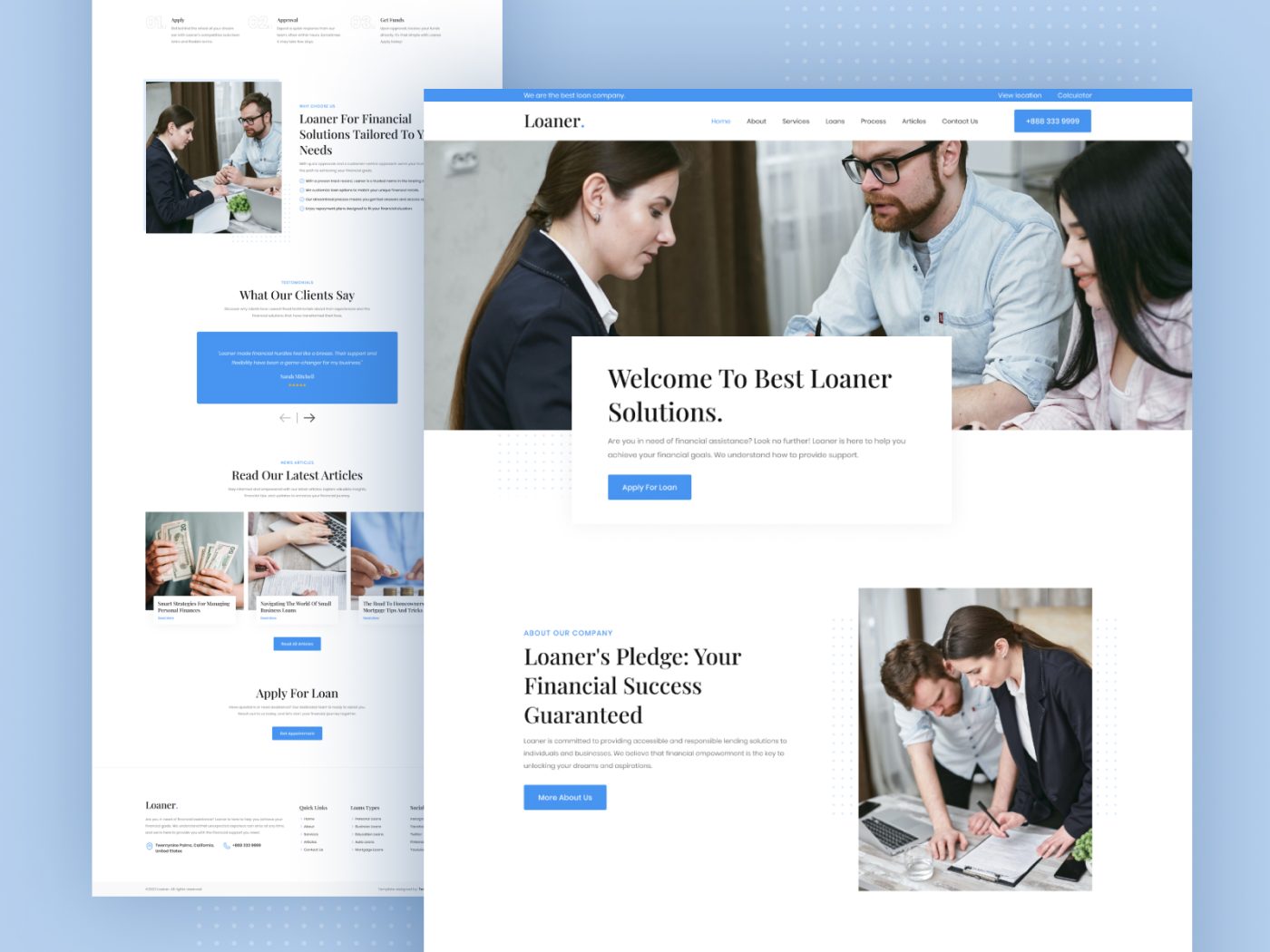 Loaner – Loan Company Free Bootstrap 5 HTML Website Template