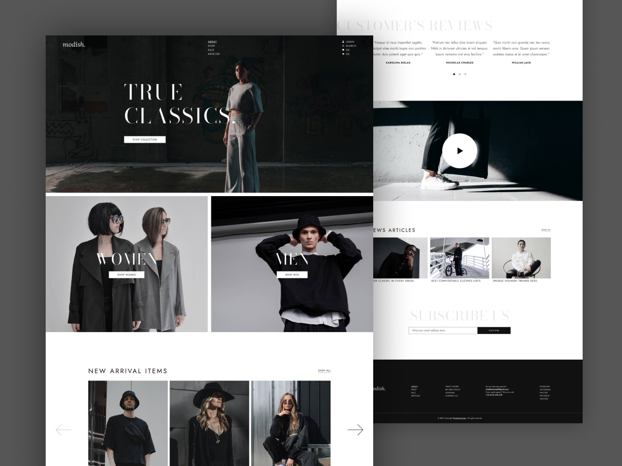 Modish – Clothing eCommerce Free Bootstrap 5 HTML CSS Website Template