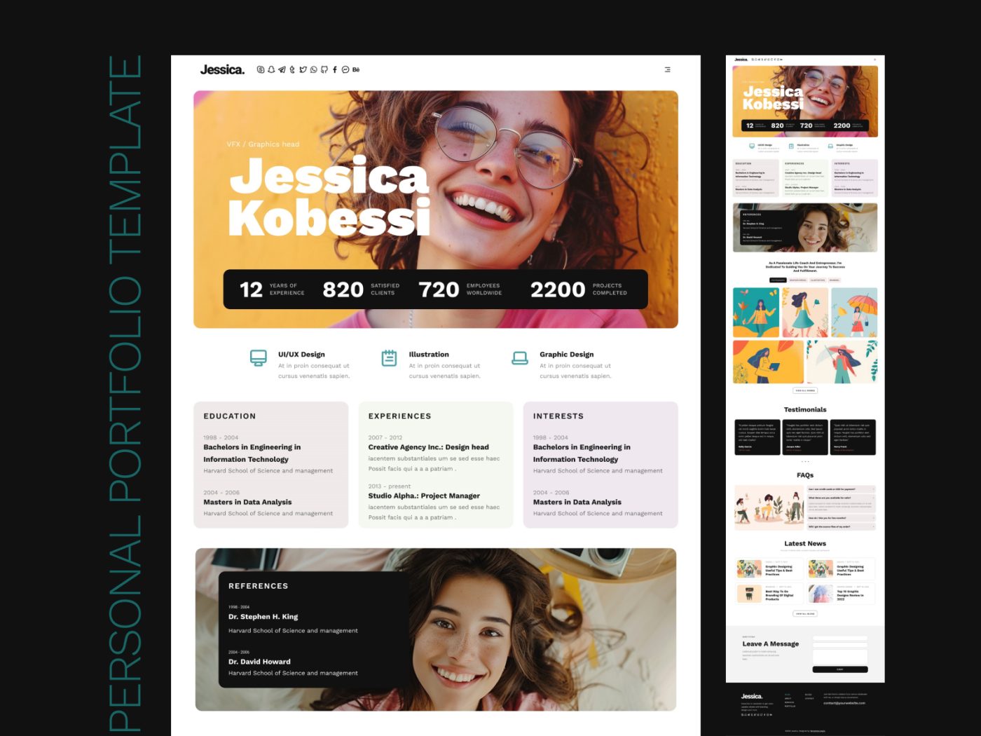 Jessica – Portfolio Bootstrap 5 HTML Template
