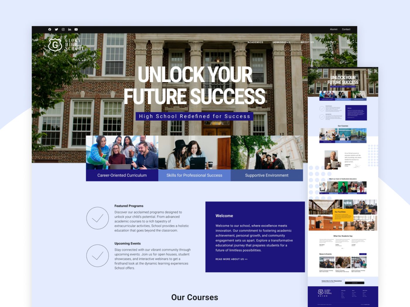 Glory – Bootstrap 5 HTML Website Template for School