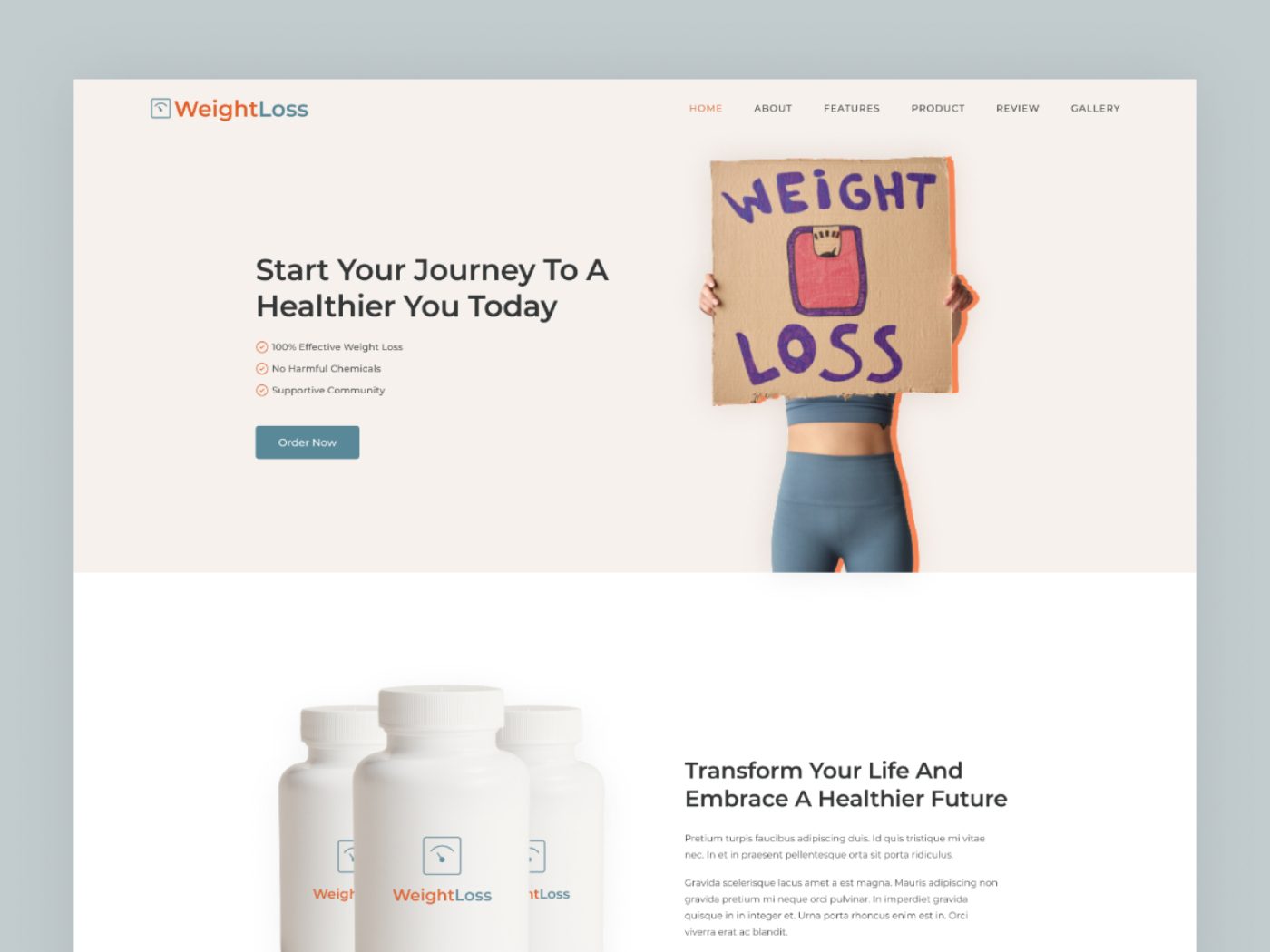 WeightLoss – Weight Loss Product Bootstrap 5 HTML Landing Page Template