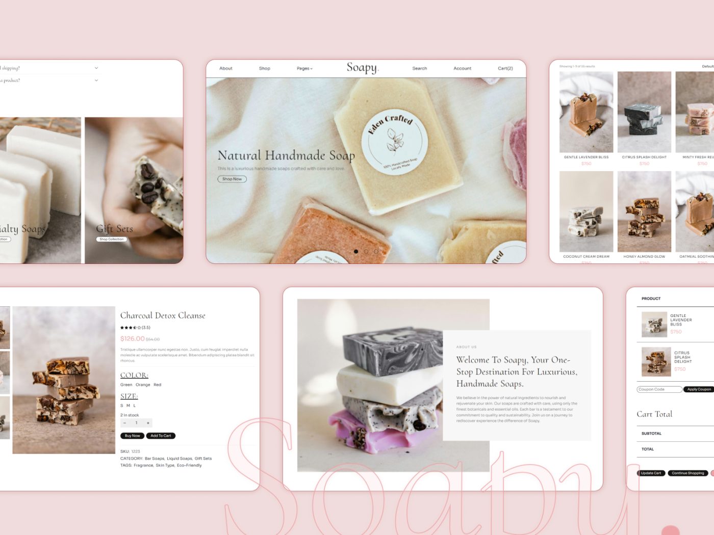 Soapy – Handmade Soap eCommerce Bootstrap 5 HTML CSS Website Template