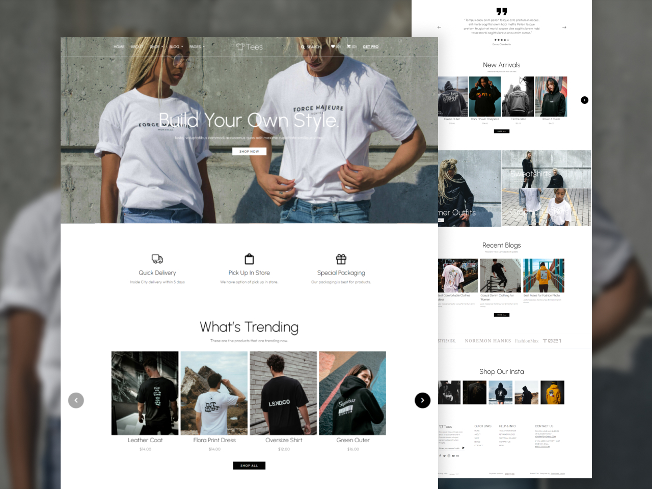 Tees – T-shirt eCommerce Bootstrap5 HTML CSS Website Template