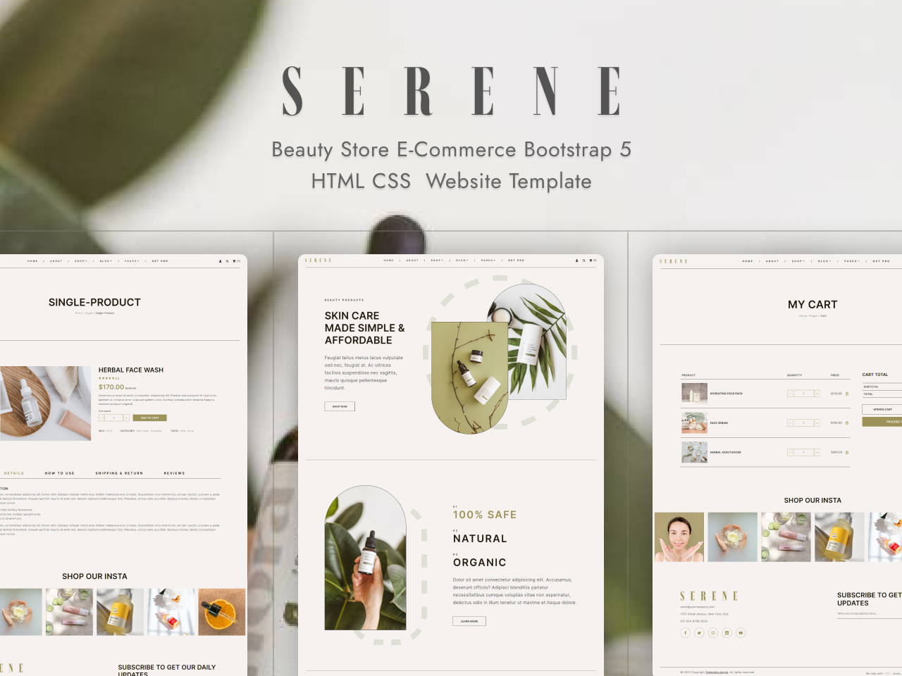 Serene – Beauty Store eCommerce Bootstrap5 HTML CSS Website Template