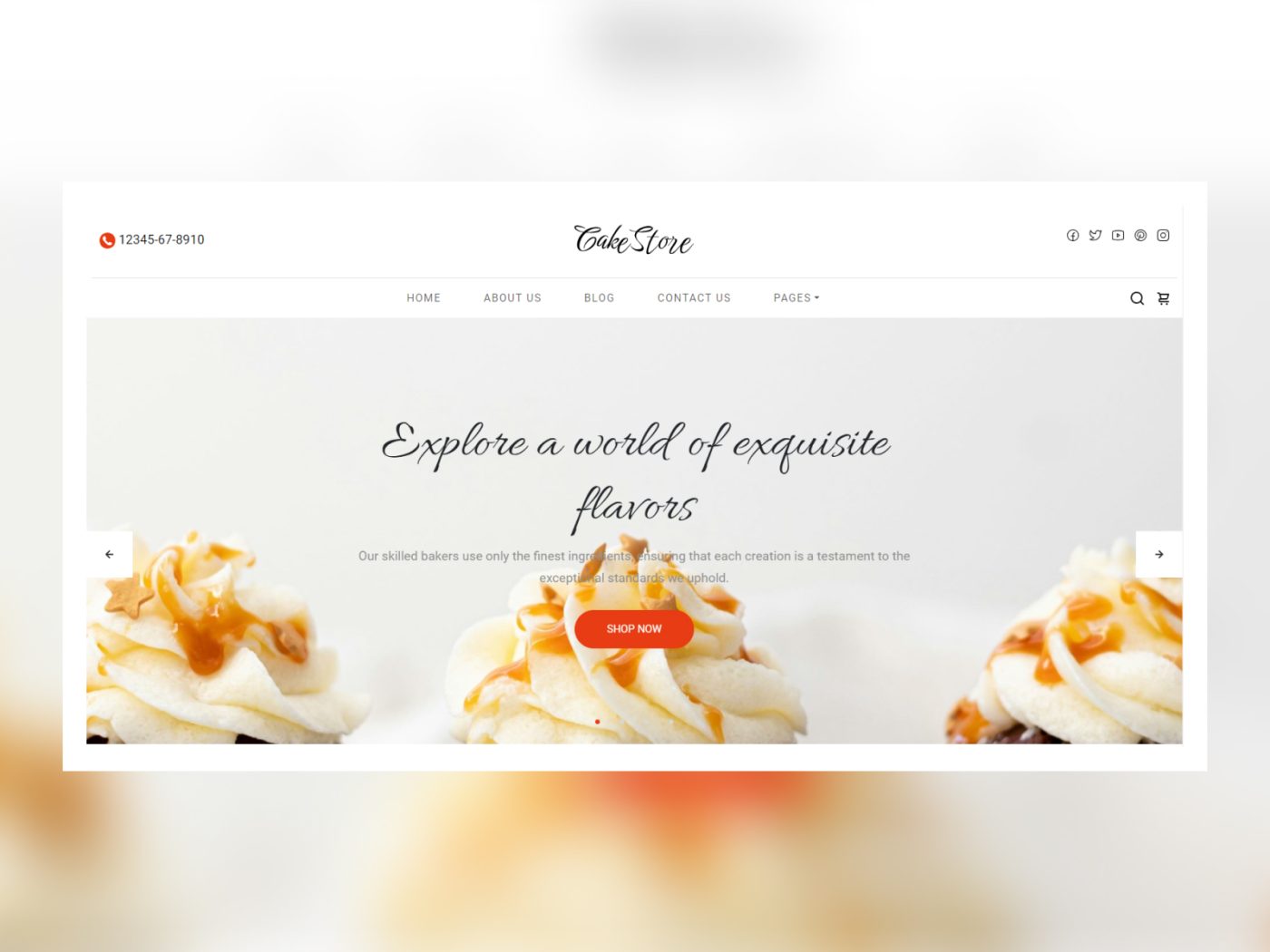Cake Store – Free Bakery Shop HTML Template