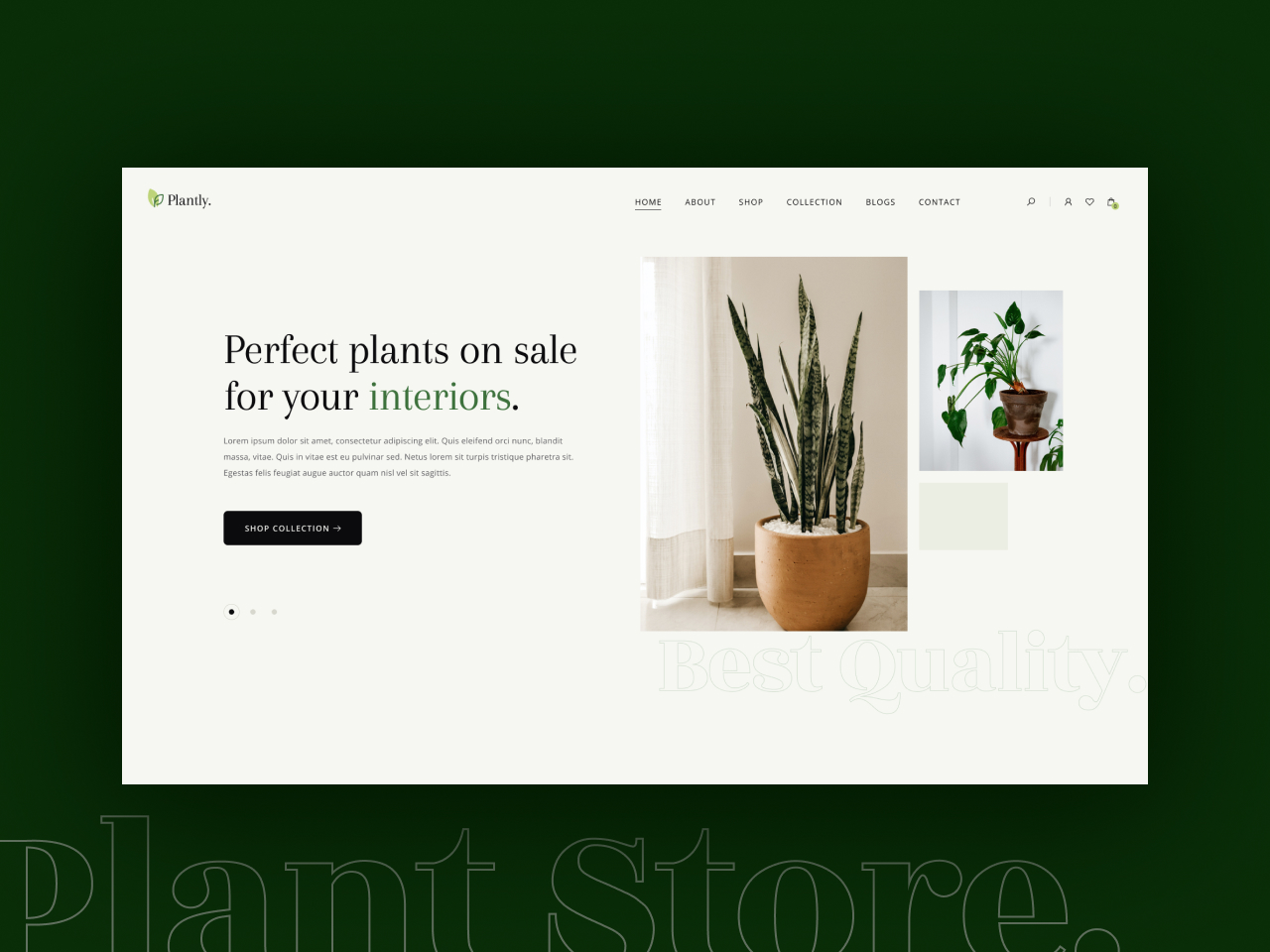 Plantly – Free Plant Selling Website Template