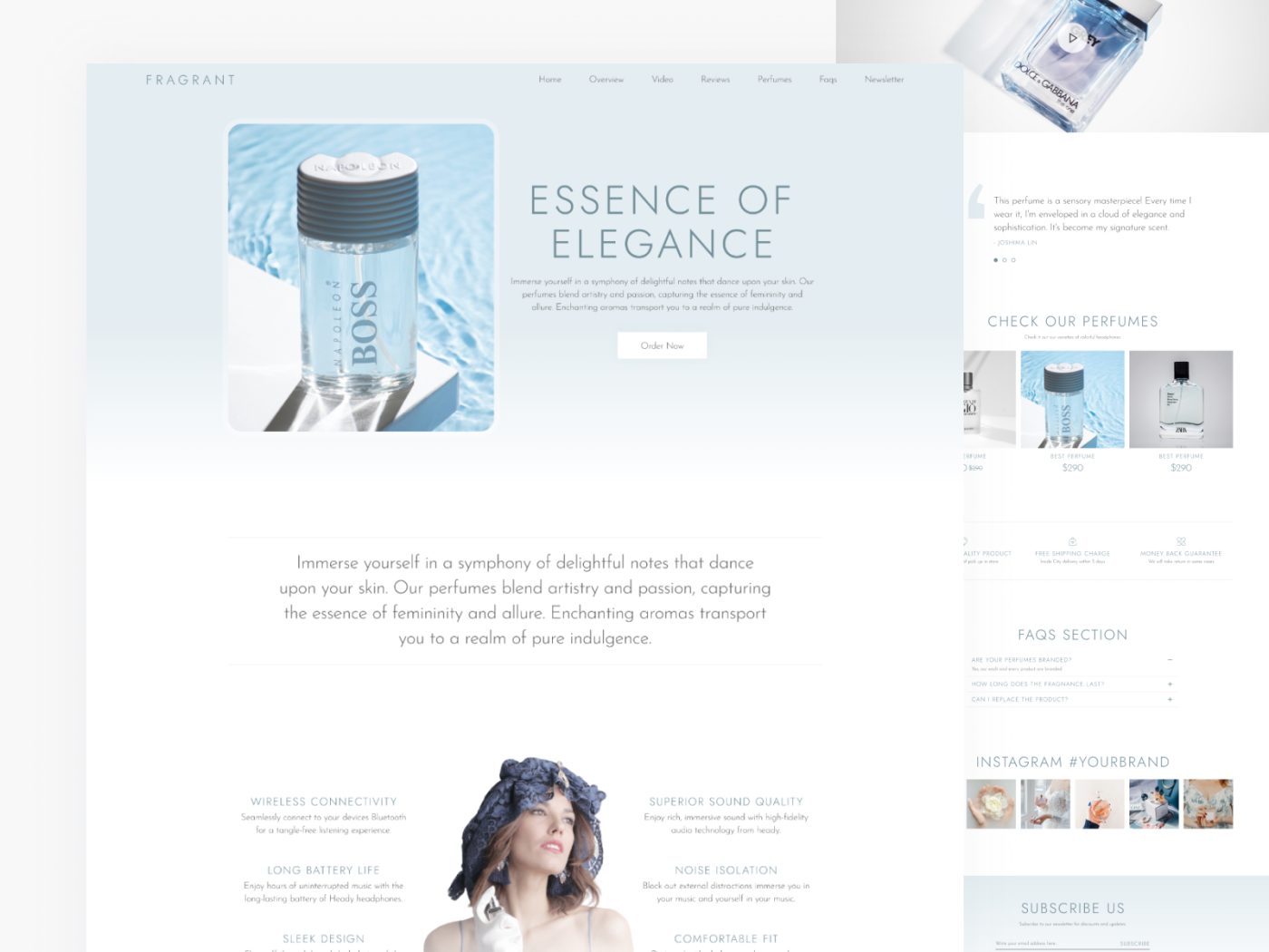 Fragrant – Free Perfume Shop HTML Landing Page