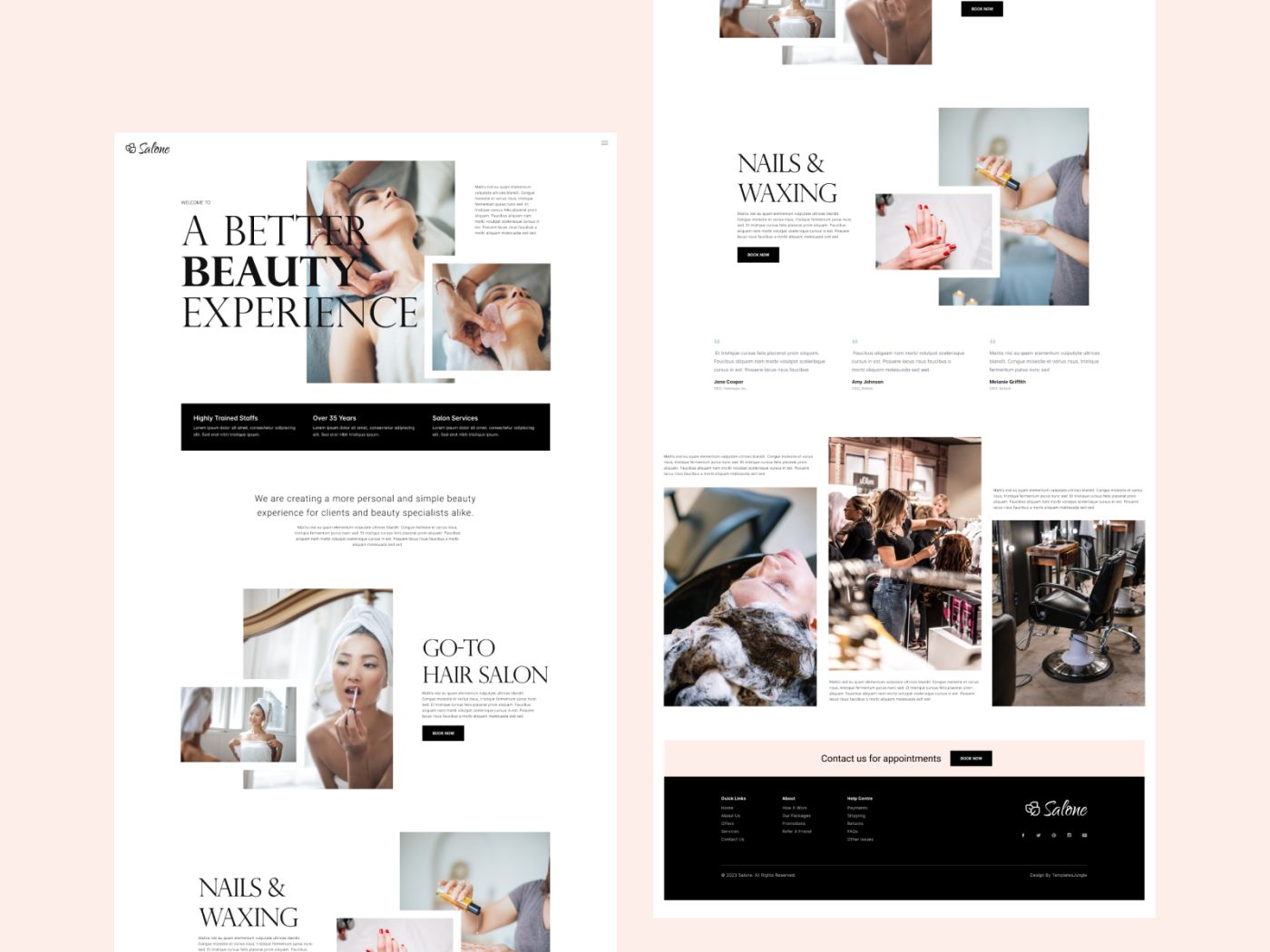 Salone – Beauty Salon HTML Template Free Download