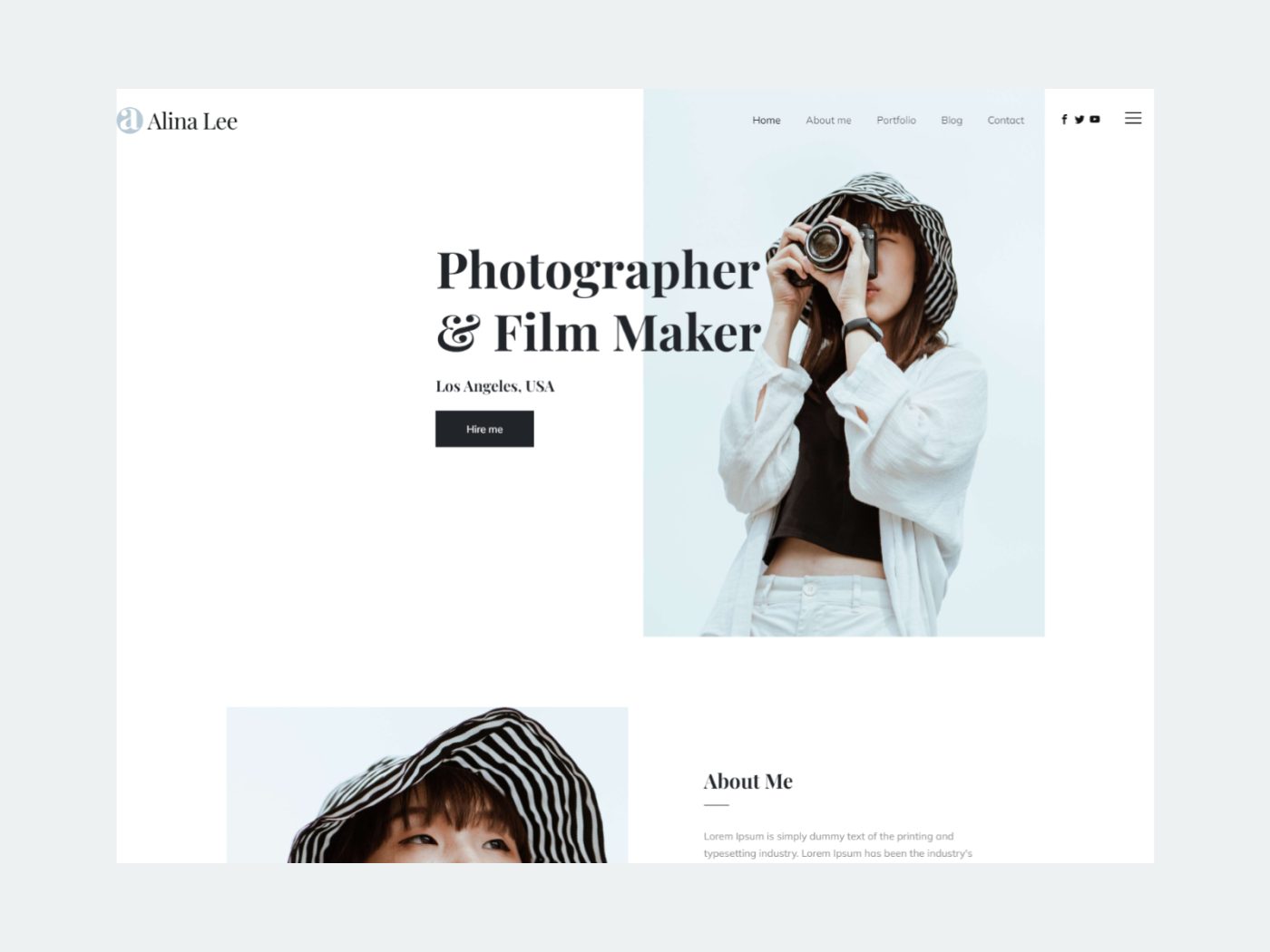 Alena – Free Photography Portfolio HTML Template