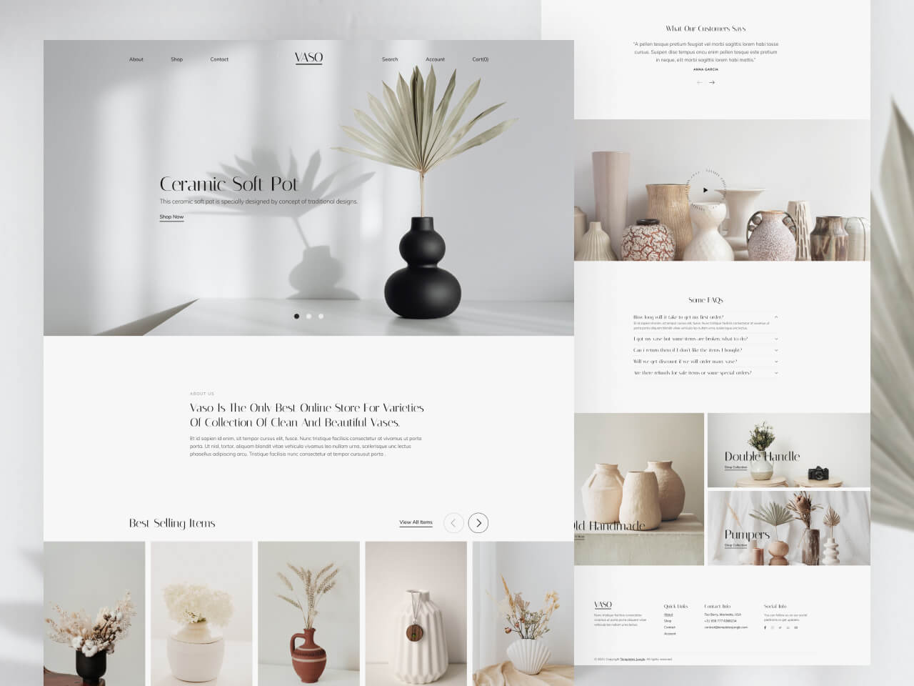 Vaso – Interior Decor Free Bootstrap 5 eCommerce Website Template