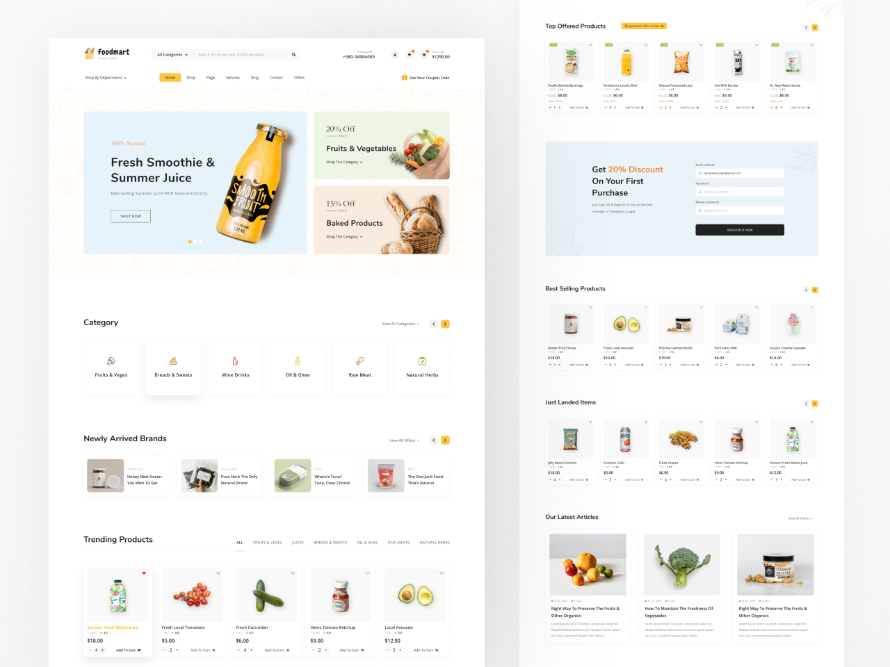 Foodmart – Free Bootstrap 5 eCommerce HTML Template