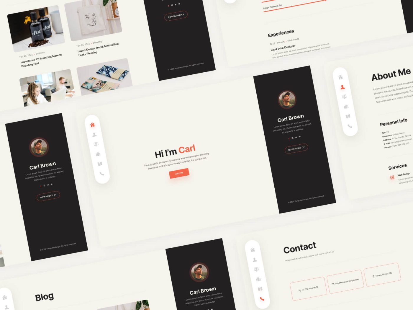 Carl – Free Bootstrap 5 HTML CSS Website Template for Portfolio