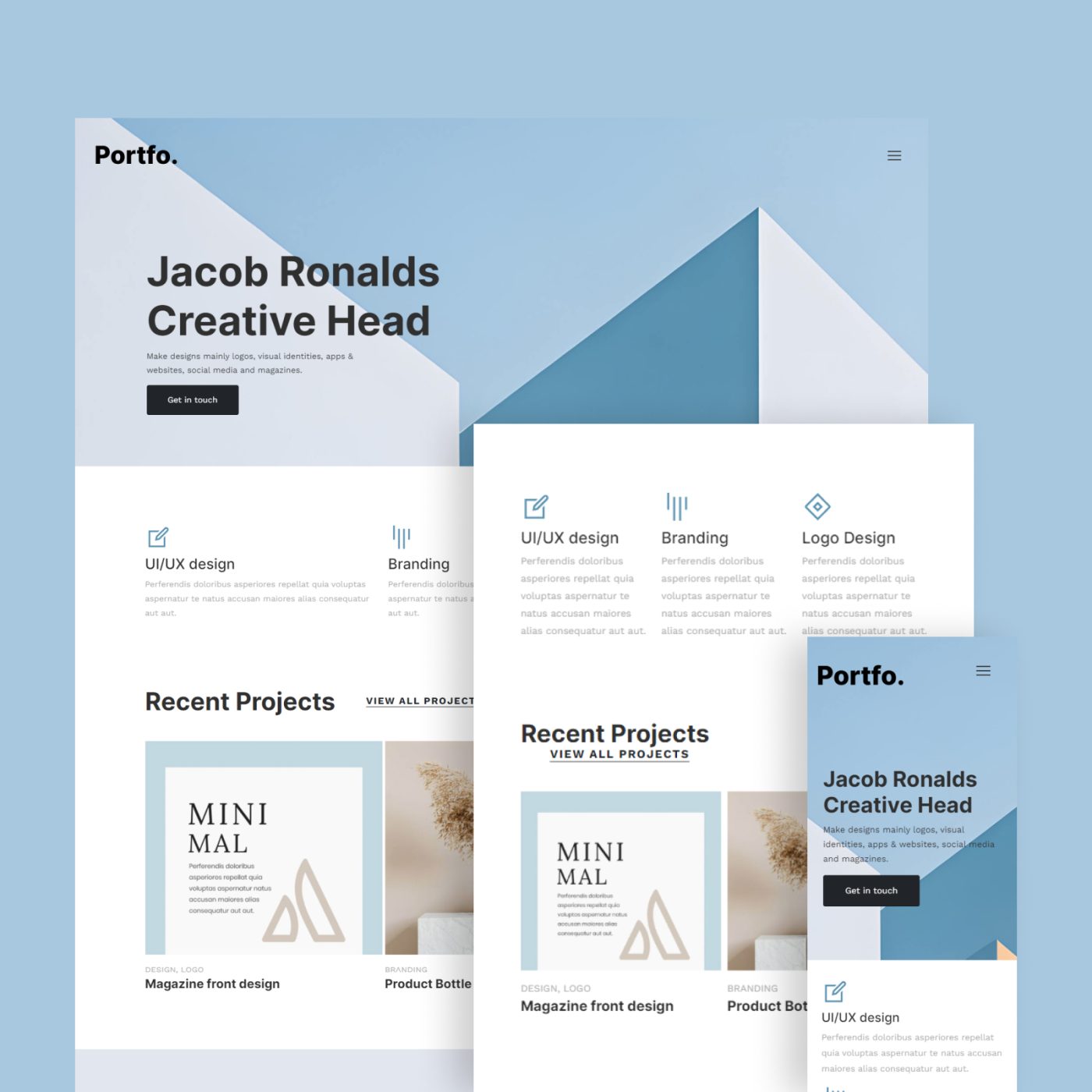Portfo – Free Bootstrap 5 HTML CSS Portfolio Template