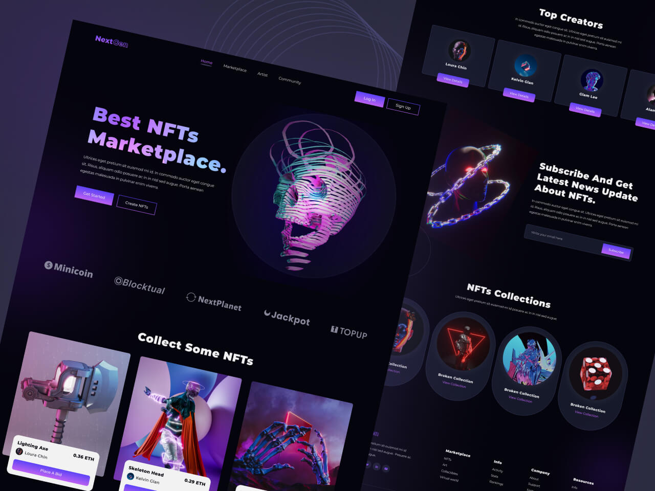 NextGen – NFT Marketplace Free Bootstrap 5 Template