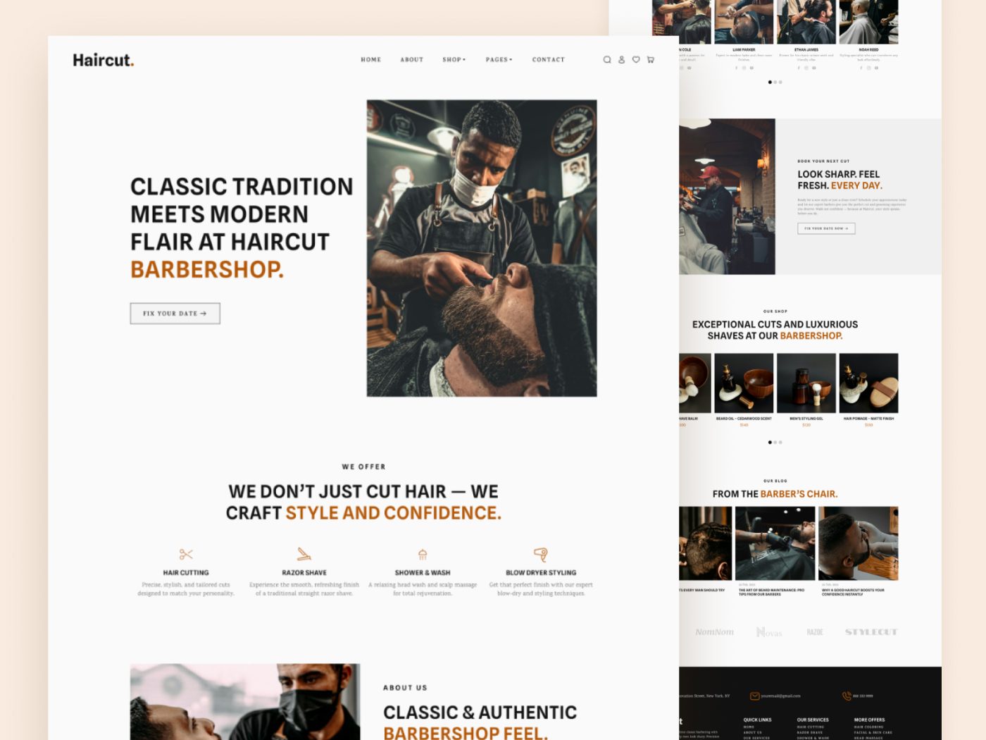 Haircut – Barbershop and Hair Salon Template