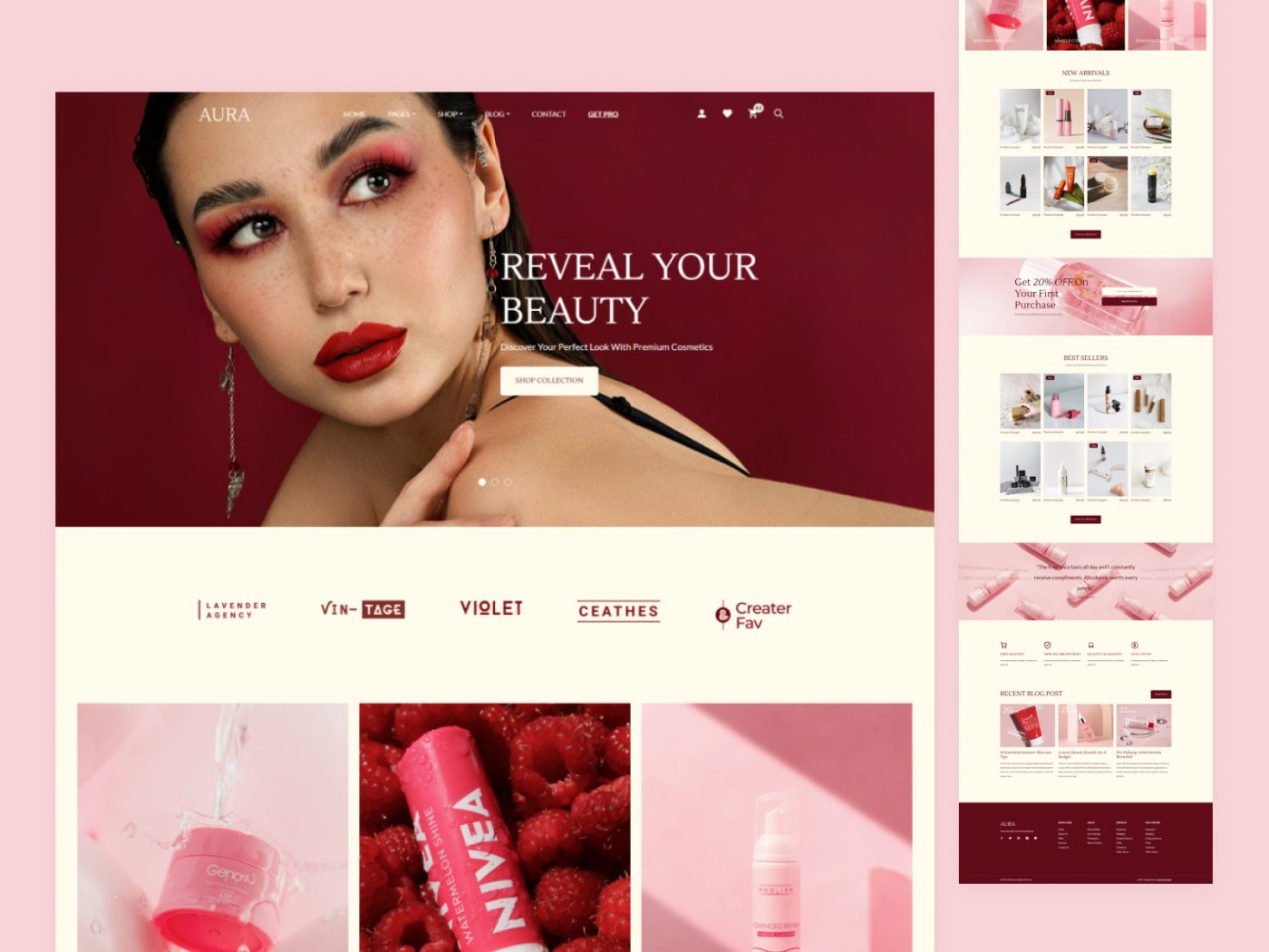 Aura – eCommerce Beauty Store Bootstrap5 HTML Website Template
