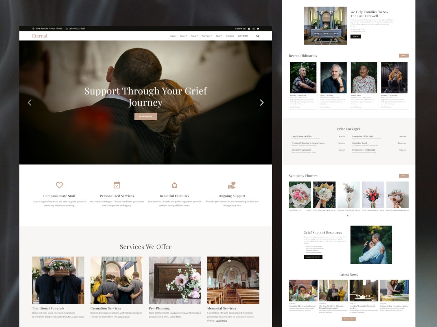 Eternal – HTML Template for Funeral Homes & Memorial Services