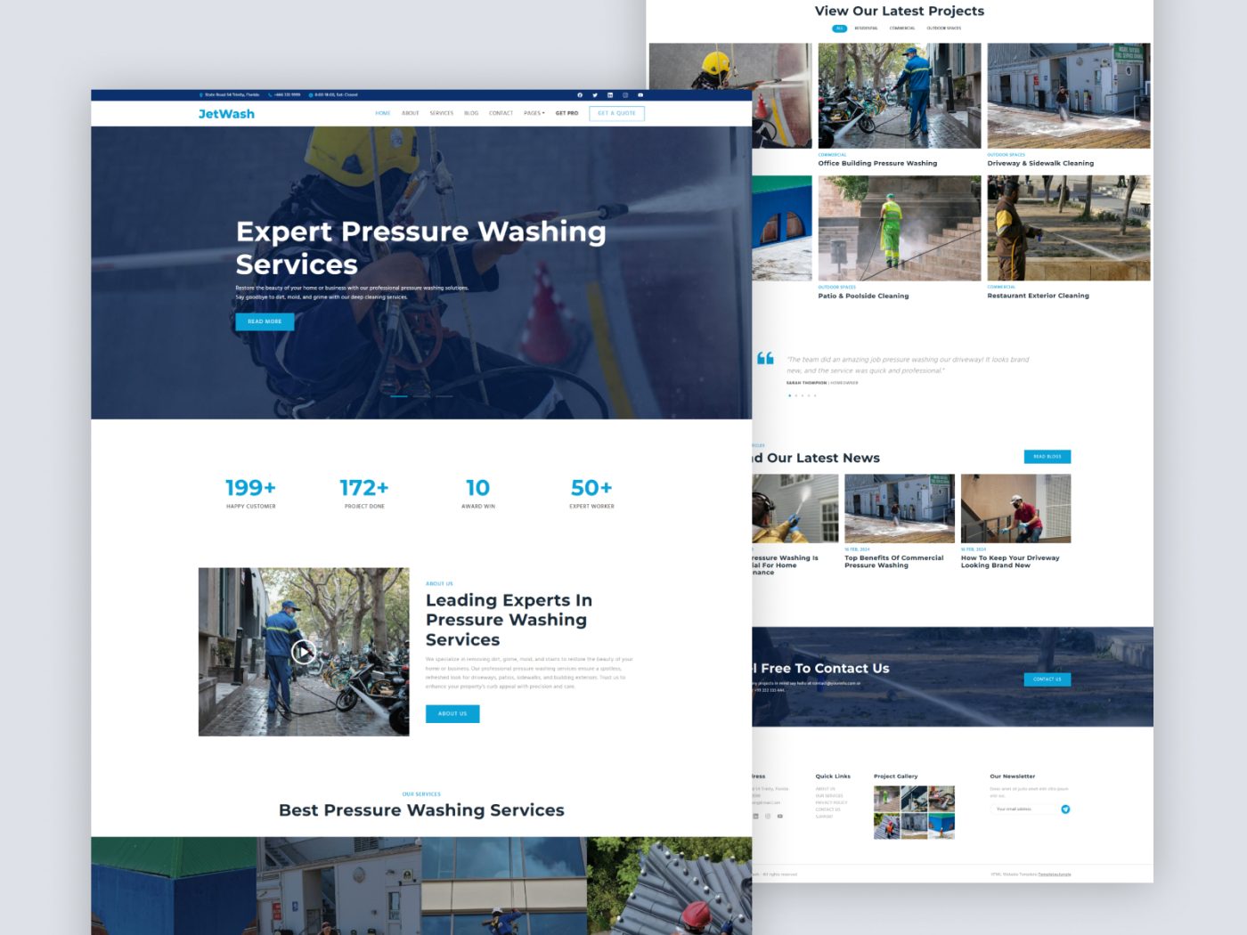 JetWash – Pressure Washing HTML/CSS Website Template
