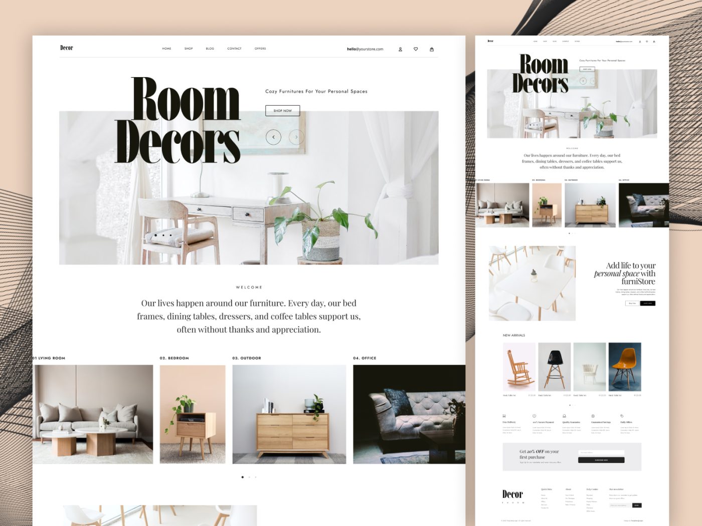 Decor – Free Furniture Store eCommerce HTML Bootstrap 5 Website Template