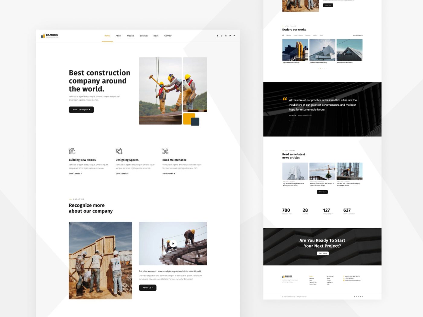 Bamboo – Construction Company Free HTML Bootstrap 5 Website Template