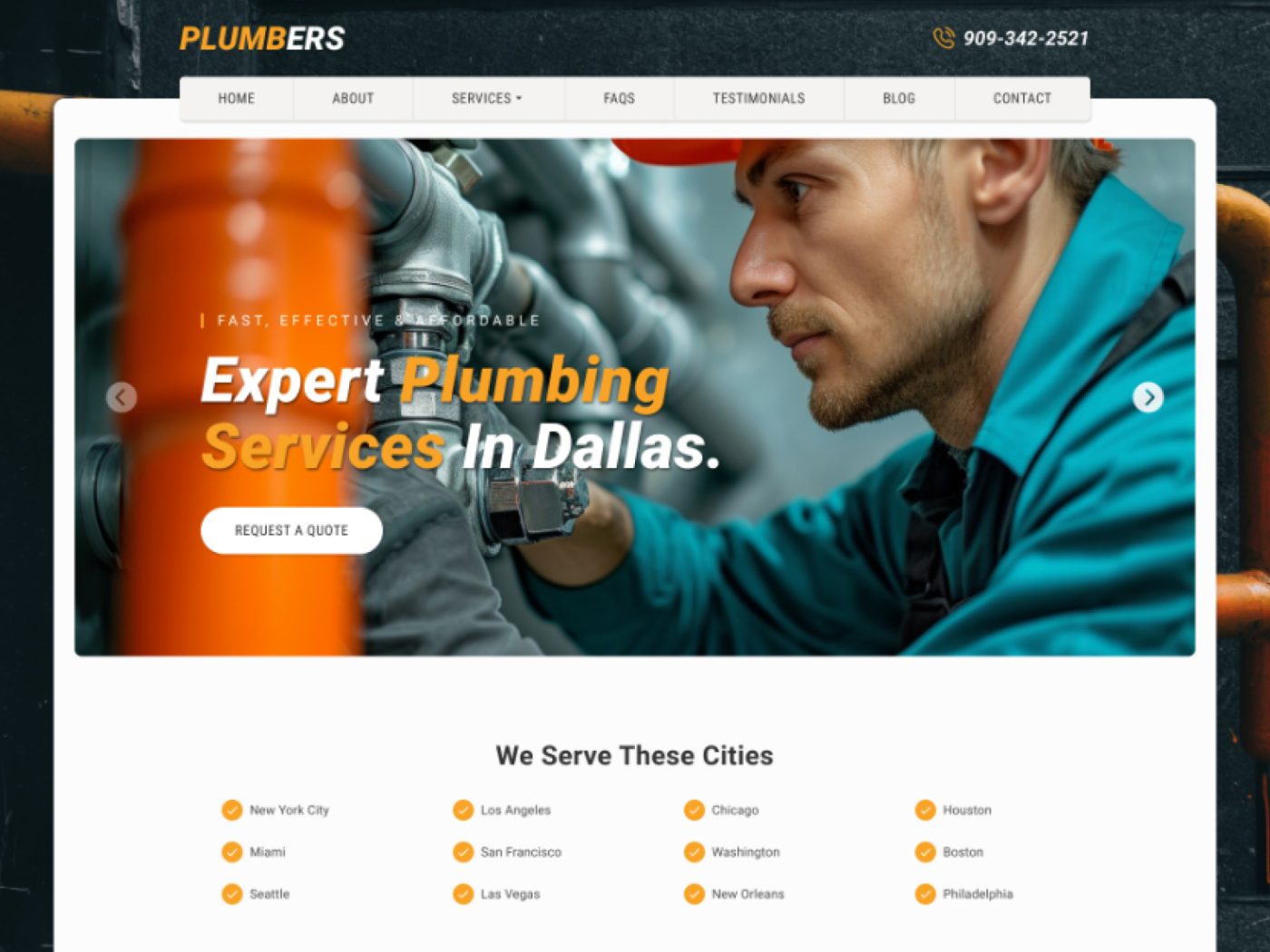 Plumbers – Plumbing Services Free Bootstrap 5 HTML Website Template