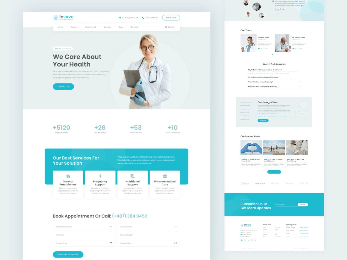 Insove  – Free Medical Health Care Bootstrap 5 Website Template