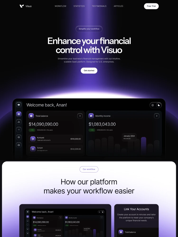 Visuo – Webflow無料テンプレート